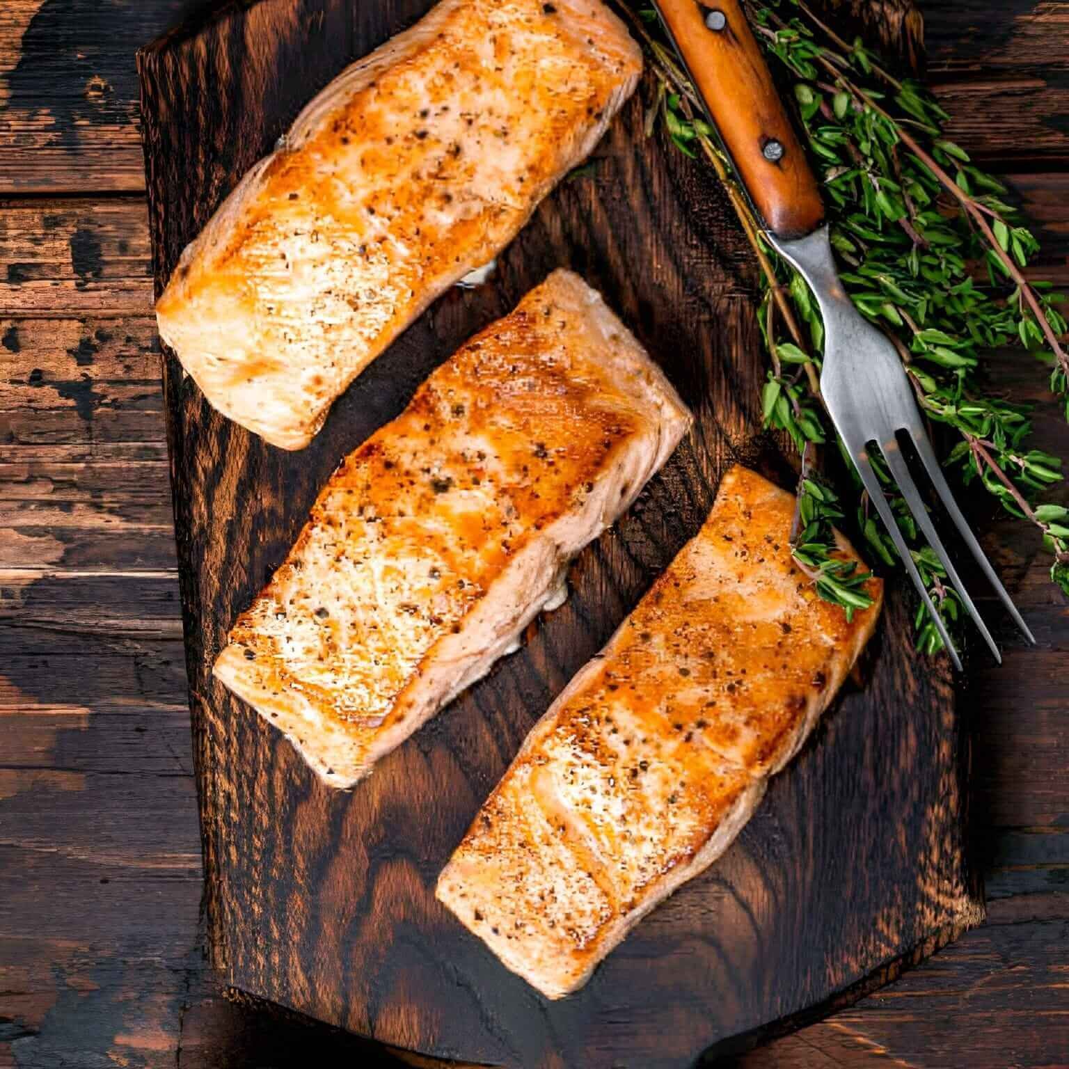 Indian style salmon fry