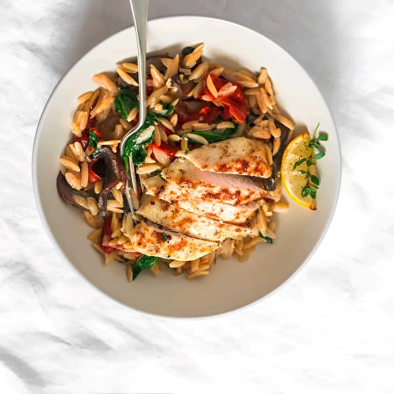 lemon chicken orzo pasta