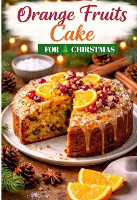 Orange fruit cake for Christmas