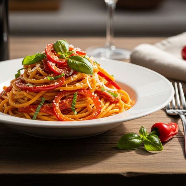 Red Pepper Pasta Recipe (Creamy, Flavor-Packed & Foolproof) 2 Red Pepper Pasta Recipe