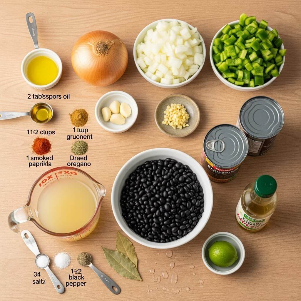 black bean soup recipe ingredients
