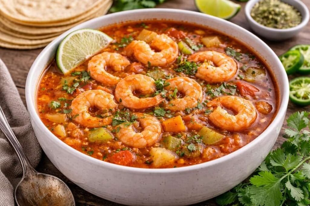 Easy Mexican Shrimp Soup