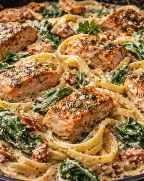 Tuscan Salmon Pasta