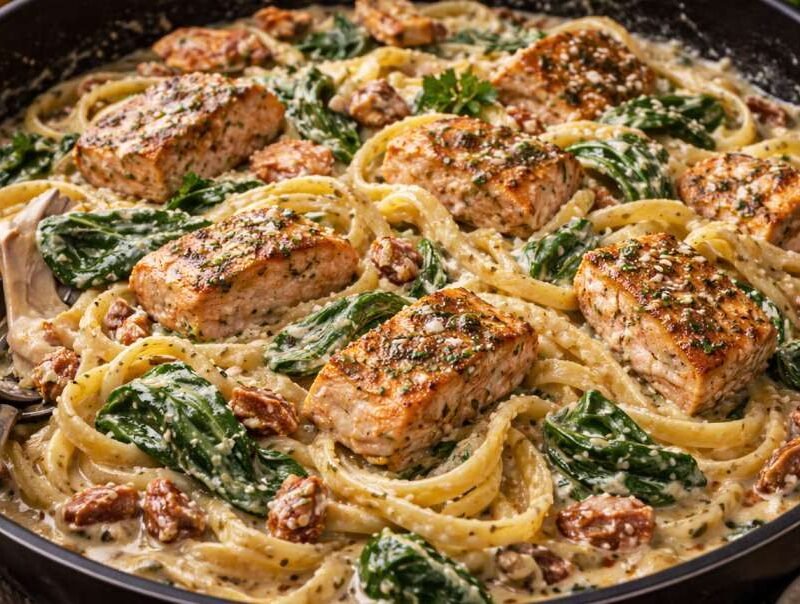 Tuscan Salmon Pasta – Creamy Restaurant-Style Dinner You Can Make at Home 1 Tuscan Salmon Pasta