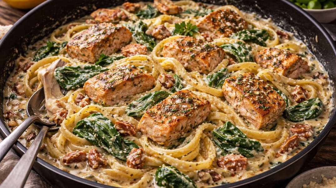Tuscan Salmon Pasta