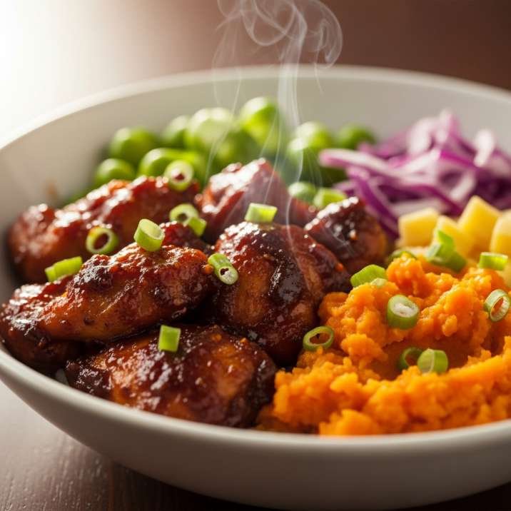 BBQ Chicken Sweet Potato Bowl Recipe (Easy & Healthy Meal Bowl) 6 BBQ Chicken Sweet Potato Bowl Recipe