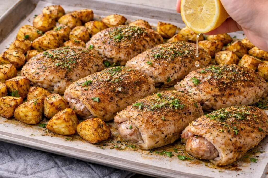 Lemon Pepper Chicken and Potatoes