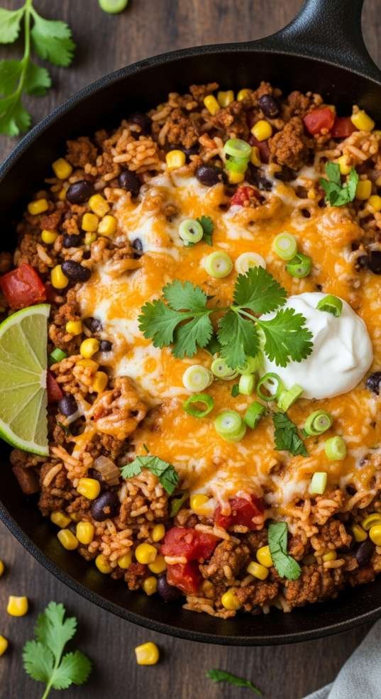 One-Pot Taco Rice with Ground Beef (My Go-To Weeknight Comfort Dinner) 4 One Pot Taco Rice with Ground Beef