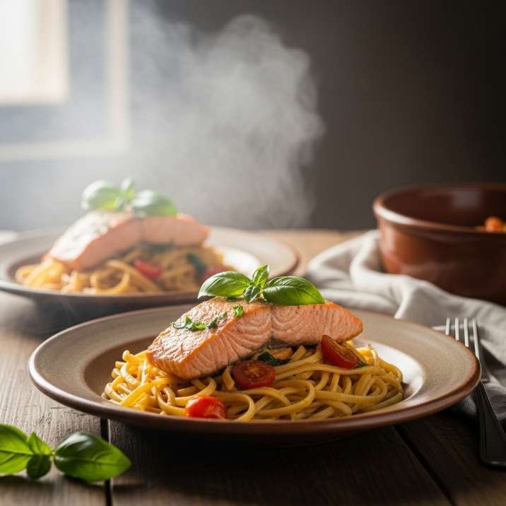 Tuscan Salmon Pasta