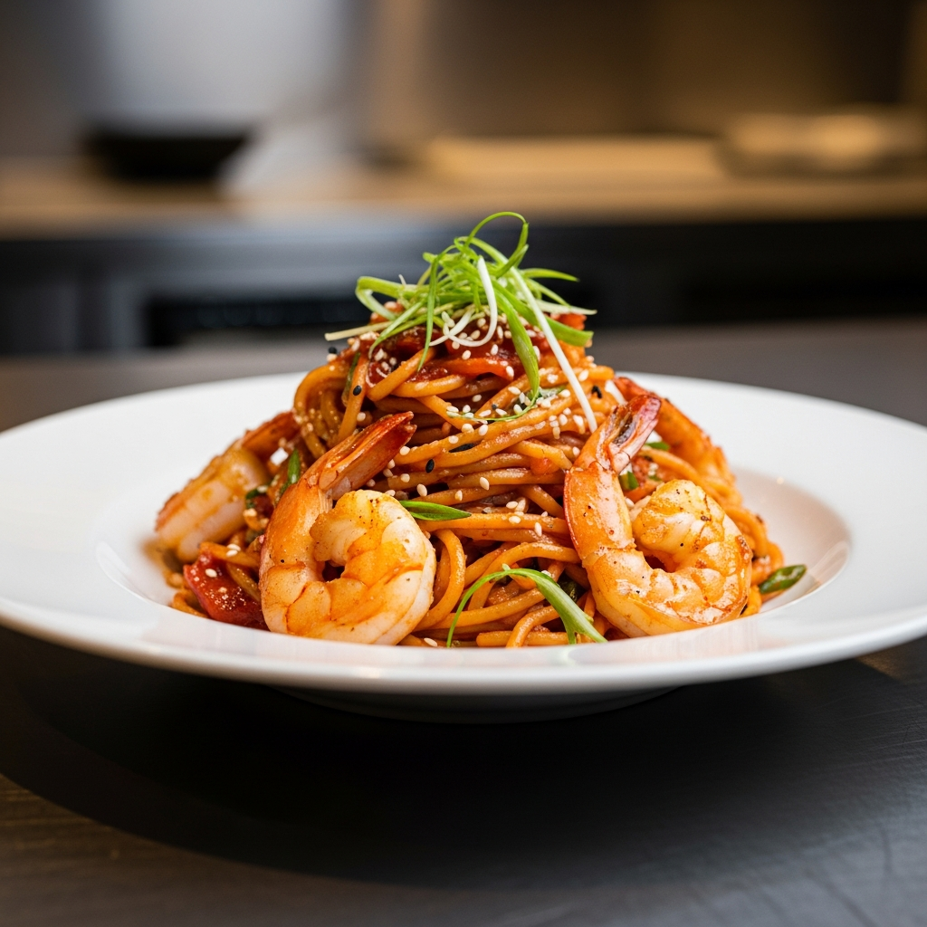 Gochujang Shrimp Pasta