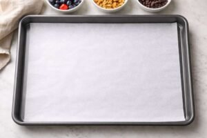 Frozen Yogurt Bark – My Favorite Healthy Freezer Treat 6 Line a baking sheet with parchment paper for frozen yogurt bark
