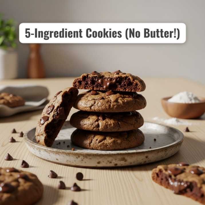 5-ingredient chocolate chip cookies without butter