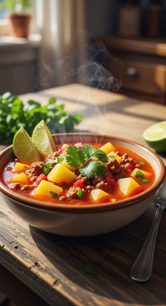 Mexican Soup with Ground Beef and Potatoes Recipe 2 Authentic mexican soup with ground beef and potatoes