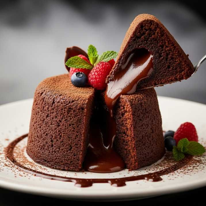 British Molten Chocolate Fudge Cake