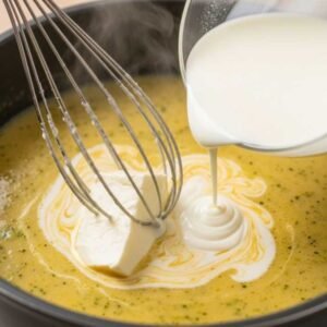 Keto Broccoli Cheese Soup Without Heavy Cream Recipe 10 add milk cream cheese broccoli soup