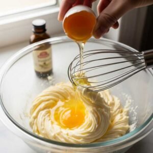 adding eggs vanilla pudding batter.jpg