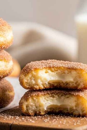 best churro cheesecake cookies with creamy filling