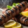 Juicy Bihari kabab made with Shan masala served with onions and chutney.