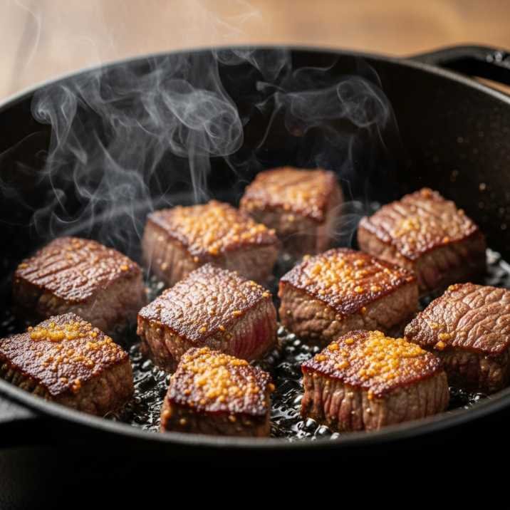 browning beef for Texas chili