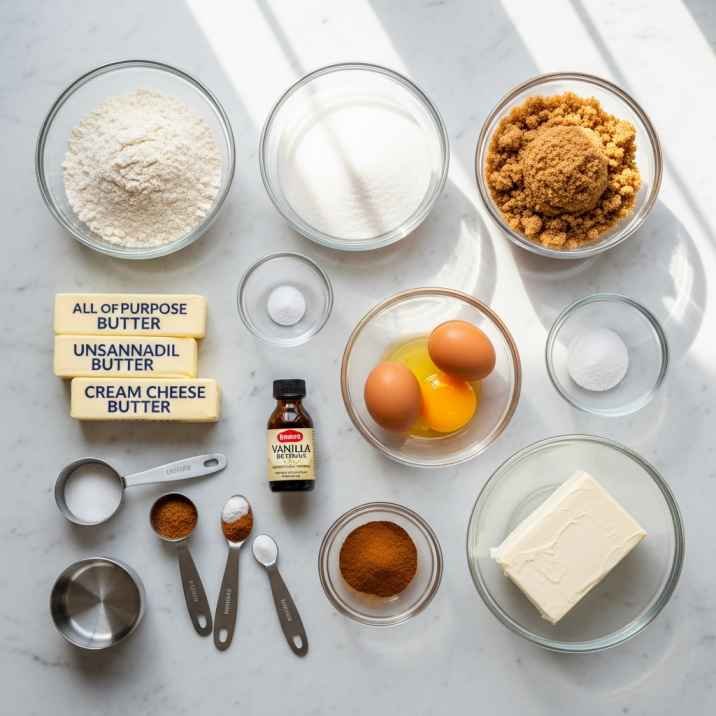 Churro Cheesecake Cookies Recipe 4 churro cheesecake cookies Ingredients