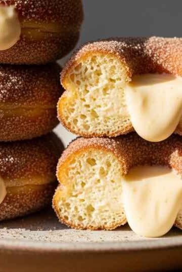 churro cheesecake donuts with creamy filling