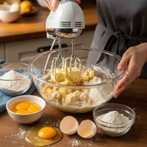 Churro Cheesecake Cookies Recipe 12 making cookie dough for churro cheesecake cookies