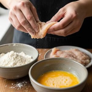 coating chicken for country fried chicken.jpg