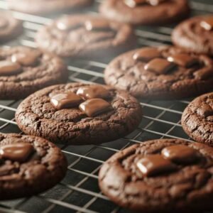 cookies cooling on rack