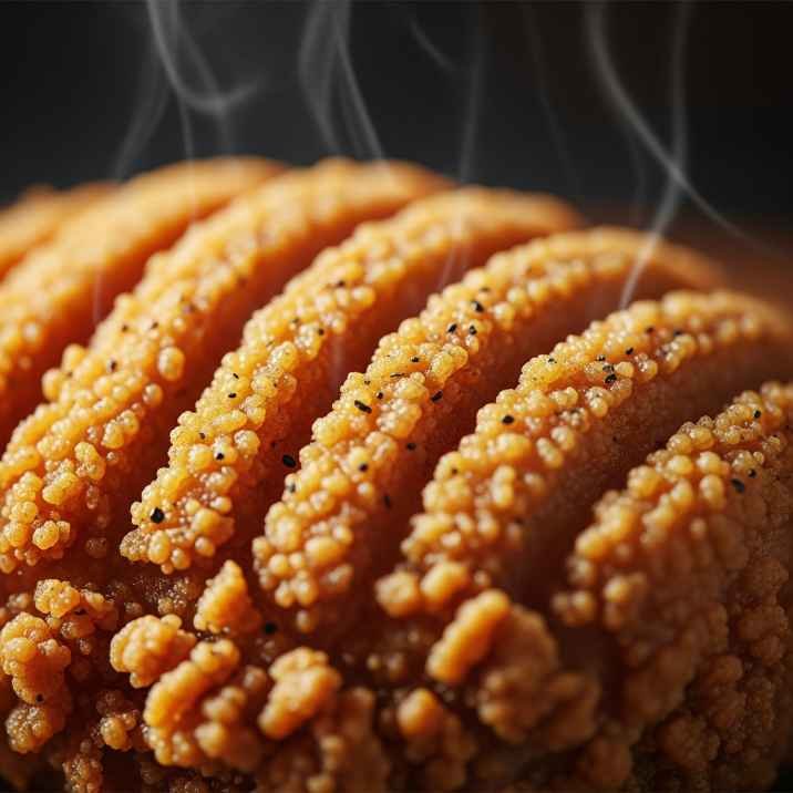 Los Pollos Hermanos Fried Chicken Recipe 3 Crispy fried chicken crust close up showing crunchy texture