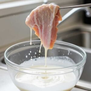 Los Pollos Hermanos Fried Chicken Recipe 13 dripping marinated chicken prep