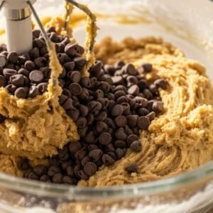 fold chocolate chips dough