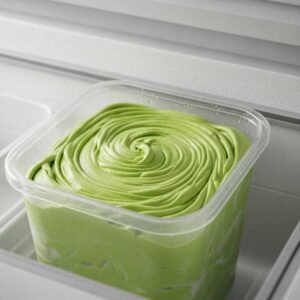 3-Ingredient Pistachio Ice Cream (Ultra Creamy) 13 pistachio ice cream mixture ready to freeze