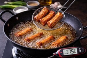 Chinese Fried Pork Spare Ribs Recipe – Crispy Garlic Pepper Ribs Better Than Takeout 8 frying pork ribs until golden brown.jpg