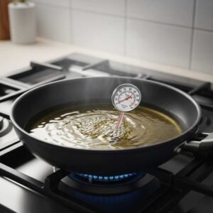 Easy Carl’s Jr Fish Sandwich Recipe 7 heating oil for deep frying fish.png