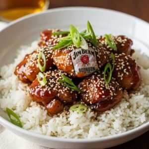 Jim Beam Bourbon Chicken Recipe 10 jim beam bourbon chicken served.jpg
