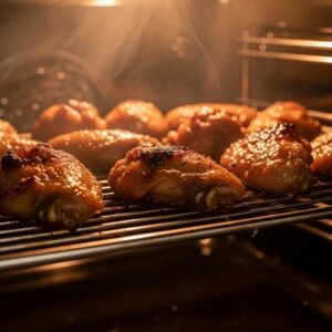 caramelizing sticky chicken wings