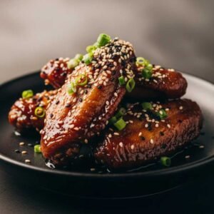 korean sticky wings step 6 garnish