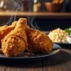 Crispy golden fried chicken inspired by Los Pollos Hermanos, served with sides