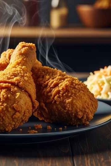 Crispy golden fried chicken inspired by Los Pollos Hermanos, served with sides