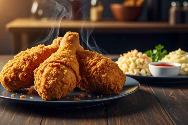 Los Pollos Hermanos Fried Chicken Recipe 1 Crispy golden fried chicken inspired by Los Pollos Hermanos, served with sides