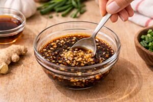 mixing sauce cherry blossom chicken.jpg