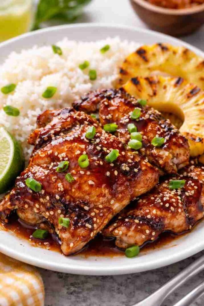 molokai chicken with rice and pineapple