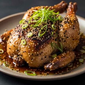 Molokai chicken resting before serving