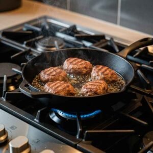 Bihari Kabab Recipe Shan Masala 10 Cooking Bihari kabab in a pan with oil until tender and juicy