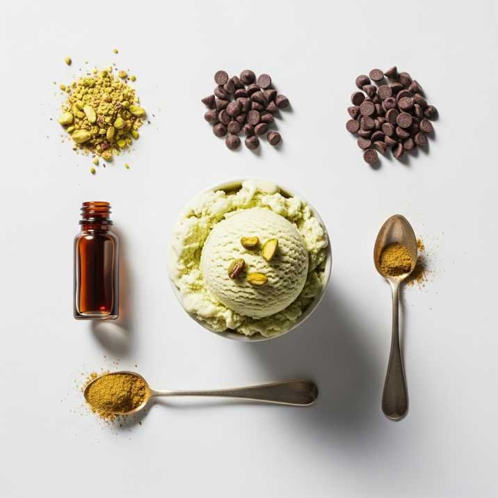 3-Ingredient Pistachio Ice Cream (Ultra Creamy) 5 pistachio ice cream with optional toppings