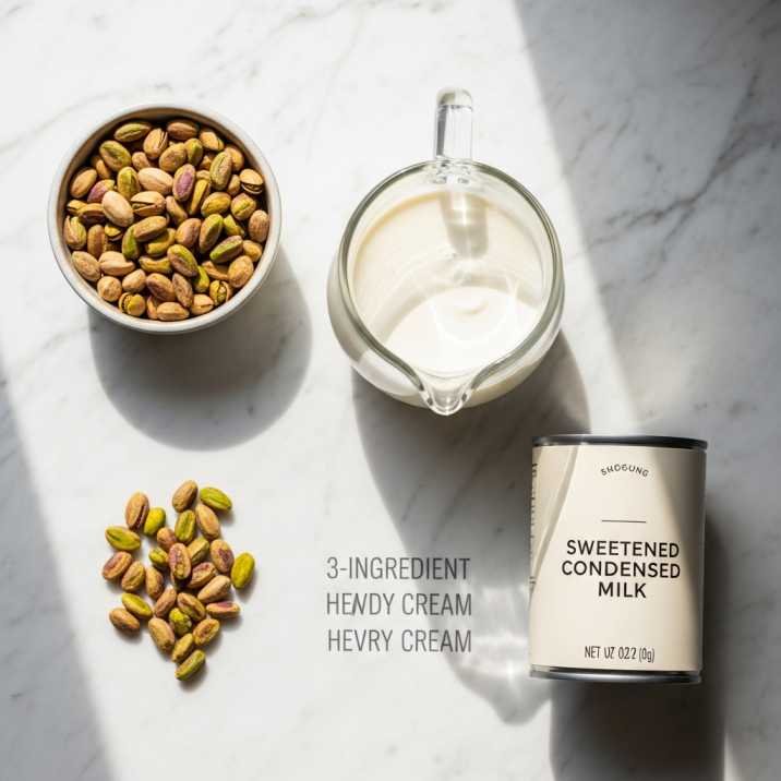 3-Ingredient Pistachio Ice Cream (Ultra Creamy) 3 ingredients for pistachio ice cream