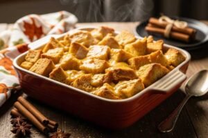 pumpkin bread pudding soaking bread.jpg