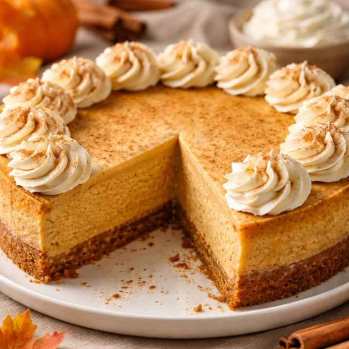 pumpkin cheesecake with graham crust