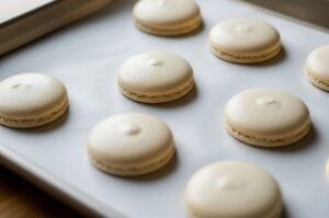 Vanilla Macaron with Chocolate Ganache Recipe 9 resting macaron shells before baking 1.jpg 1