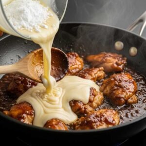 Jim Beam Bourbon Chicken Recipe 9 thickening bourbon chicken sauce with cornstarch slurry